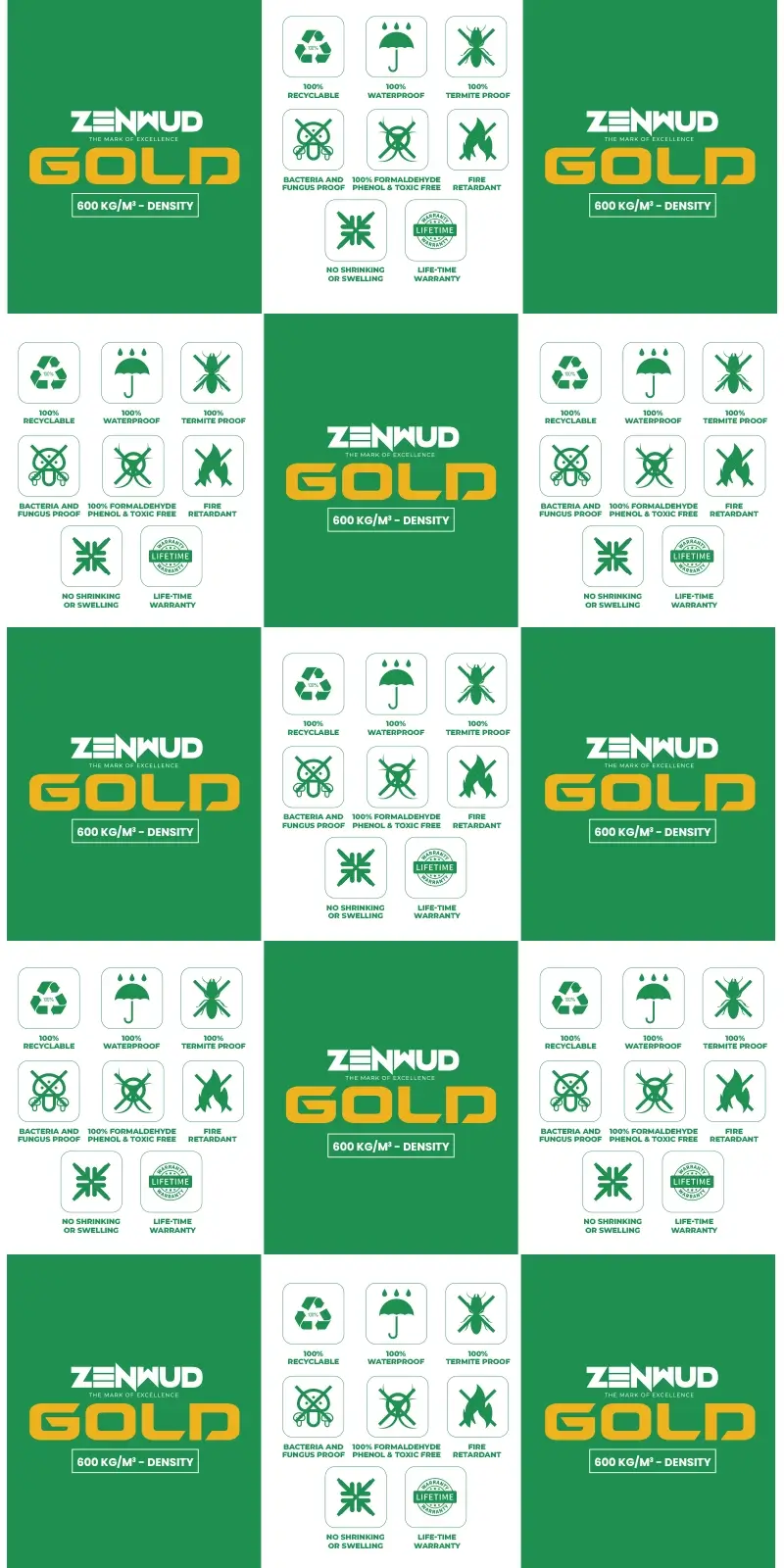 ZenWud Gold PVC Foam Board