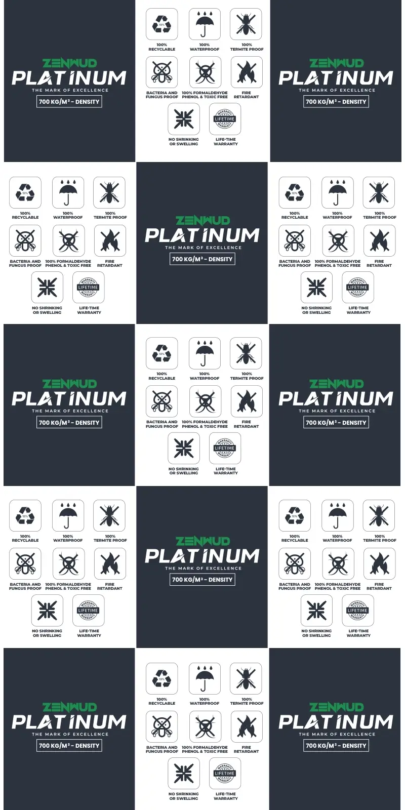 ZenWud Platinum PVC Foam Board